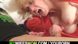 Mother-in-law fucks her son in law