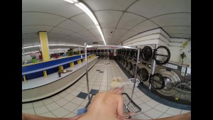 VR BANGERS Petite Teen Kiara Cole Gets Caught Naked In Public Laundry VR Porn