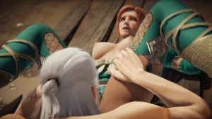 The Witcher - Triss Merigold gets creampied by Geralt - 3D Porn