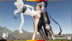 Bunny Girl Cosplay loves it outside- Sword X Hime Gameplay