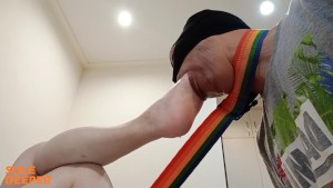 Come Slave! Here's your place. Gagging life.