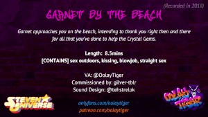 [STEVEN UNIVERSE] Garnet By The Beach | Erotic Audio Play by Oolay-Tiger