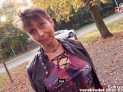 ALTE DEUTSCHE HARZ4 HAUSFRAU MACHT SEXTREFFEN UND OUTDOOR CASTING