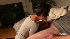 episode #1 Tinder Slut Takes him Home to Suck his Dick and makes him Take her from the back AmyGabe