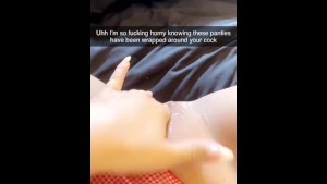 Sexting my stepdad on Snapchat - I squirt in my panties, leave them in public and he jerks over them