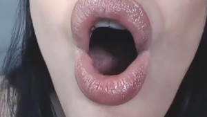 Close up POV Cum on my pretty lips